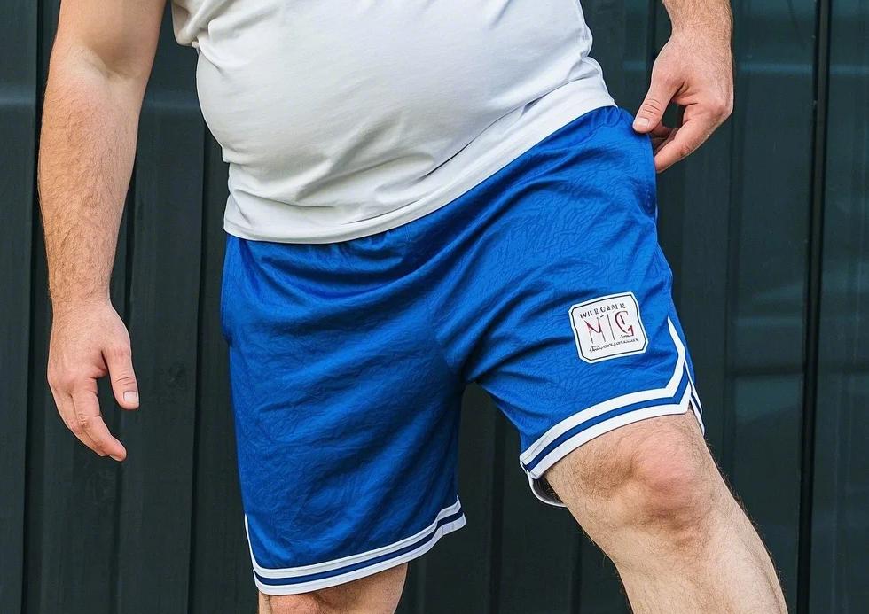 A big men's basketball shorts with pockets