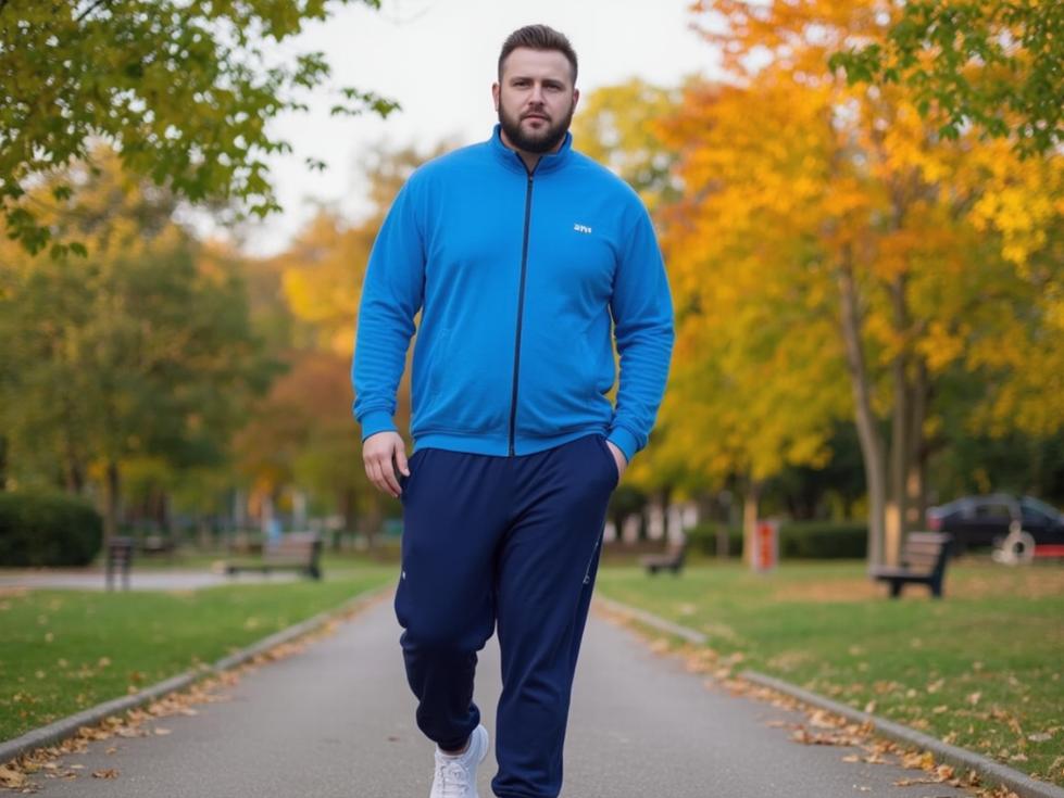 The big men's sweat suits with structured details