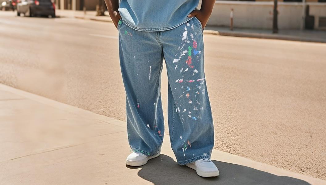 casual long jeans for big and tall guys