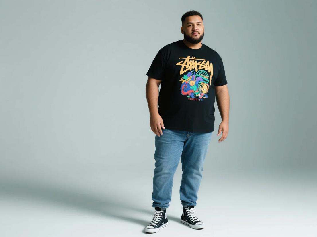 relaxed streetwear for big and tall men