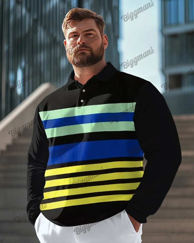 big and tall men's long-sleeved Polo shirts
