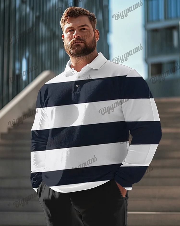 big and tall men's long-sleeved Polo shirts