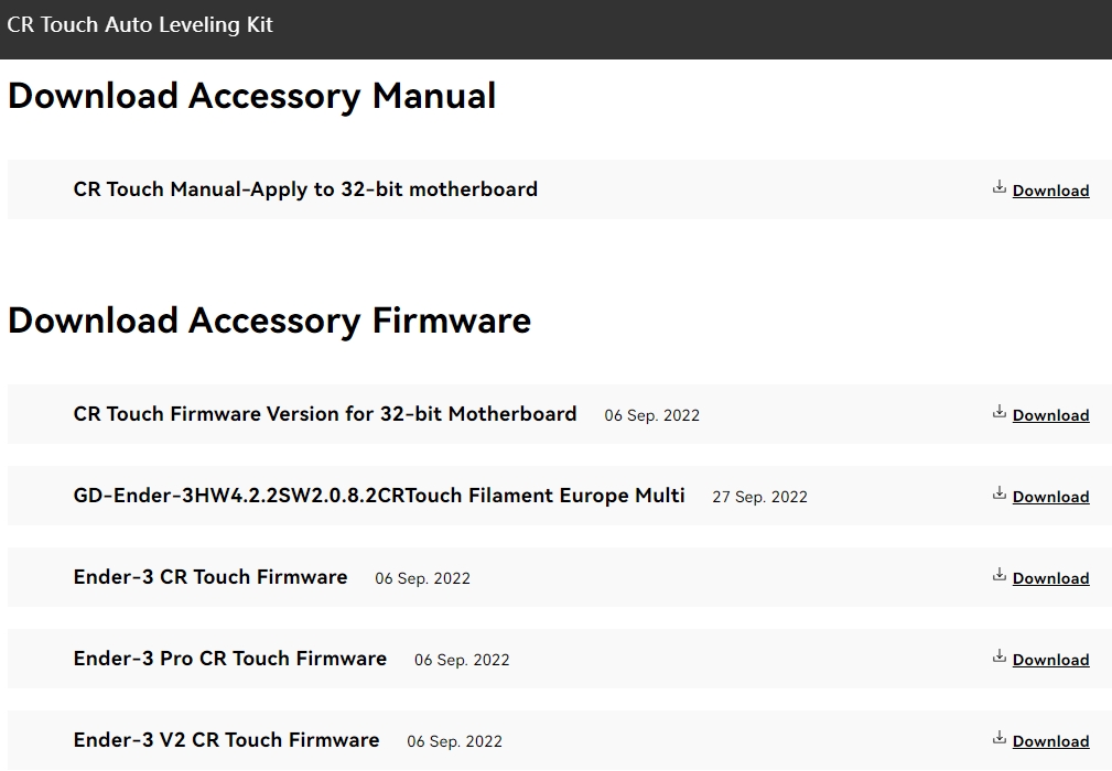CR Touch Firmware