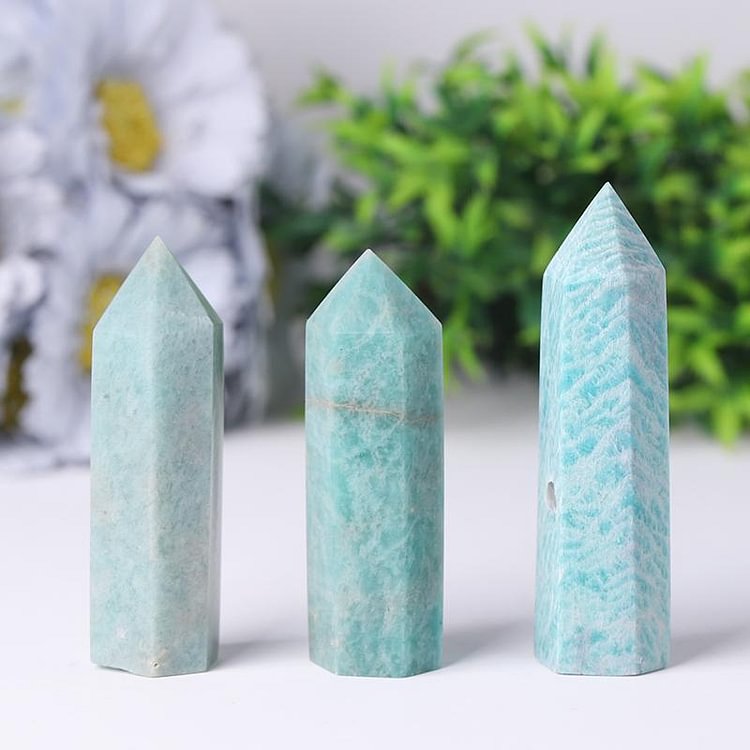 Wholesale Natural Polished Amazon Point Natural Crystal Amazonite Tower Crystal wholesale suppliers