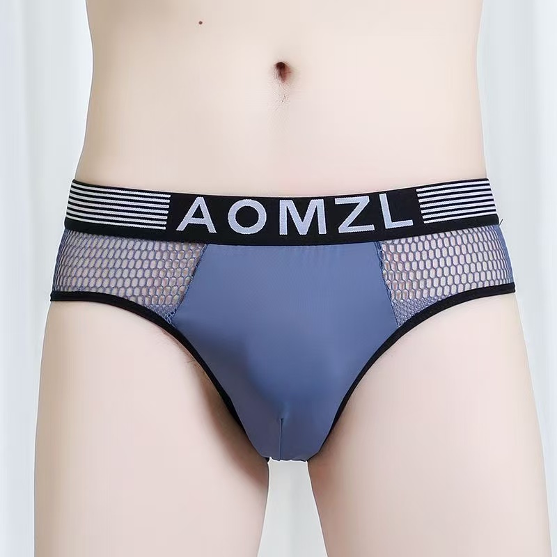 Summer Thin Ice Silk Hollow Mesh Men's Underwear