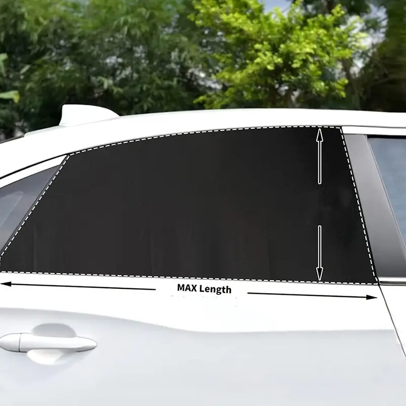 car privacy screen with zipper uv protection insect proof and breathable mesh for car windows details 3