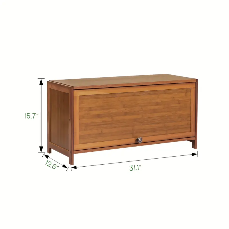   bamboo shoe storage with flip doors free standing shoes shelf organize for 6-  pairs for entryway hallway bedroom living room details 0
