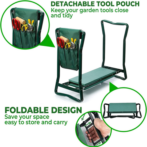Versatile 2-in-1 garden kneeler and set