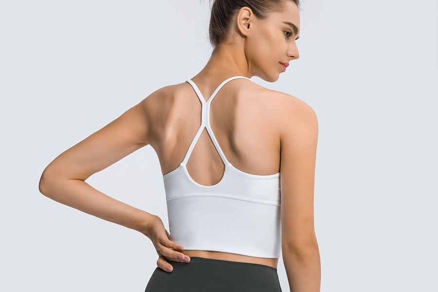 Hergymclothing sports bra vest white