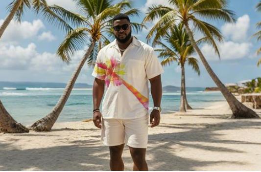tropical big and tall short sets for men