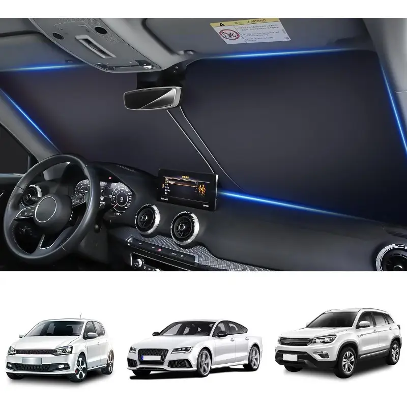 fashionable car windshield sunshade   sun blocker for car blackout anti glare sun visor extender for vehicles when   essential accessory for modern drivers details 0