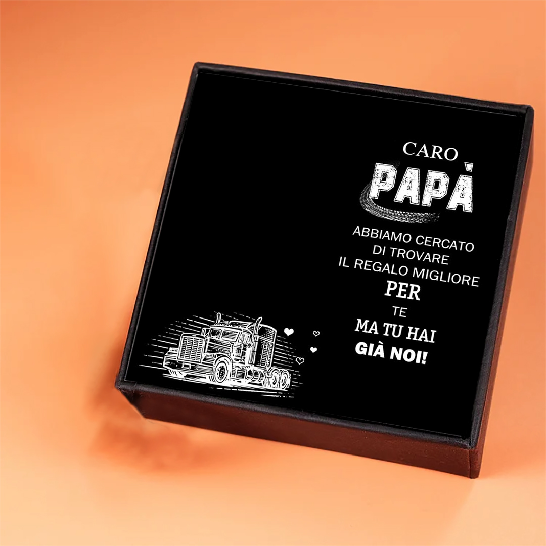 Portachiavi Per Futuro Papà "Dad To Be" Con Incisione, Regalo Originale Per Annuncio Di Gravidanza, Acciaio Inossidabile, Argento