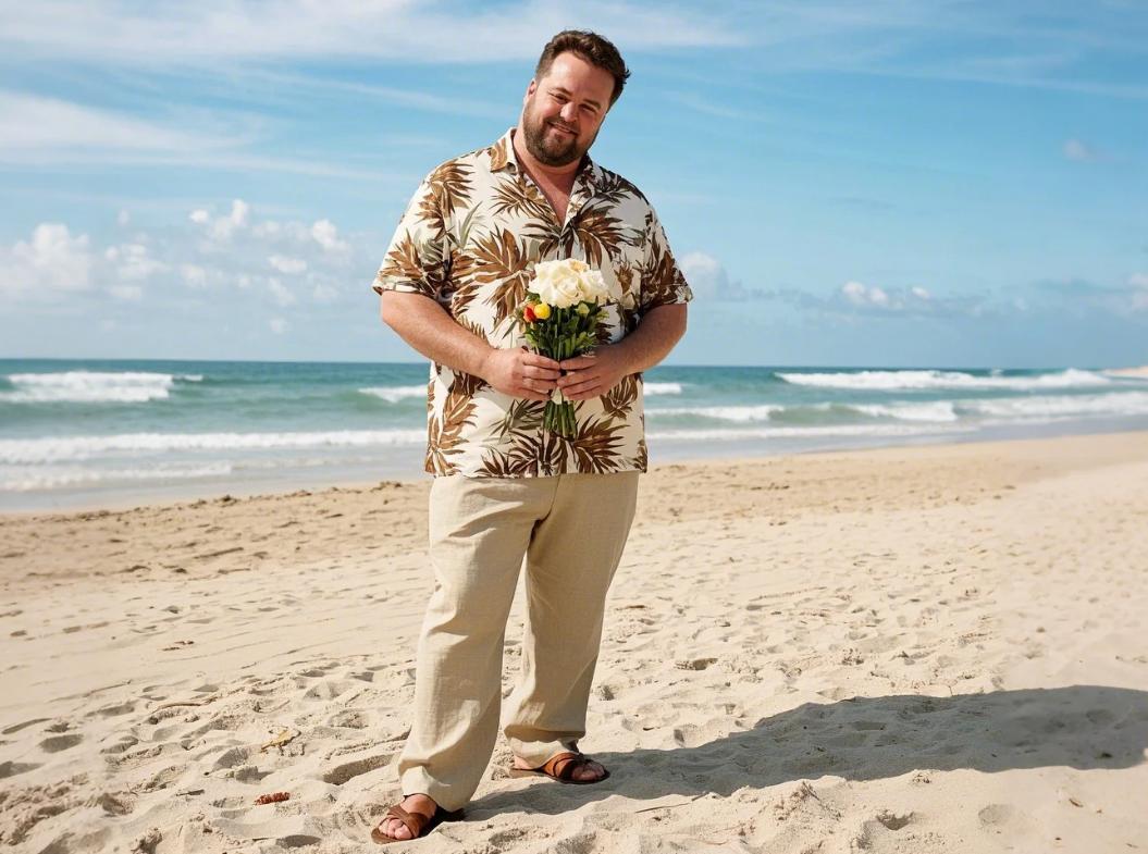 big and tall tropical shirts for beach wedding