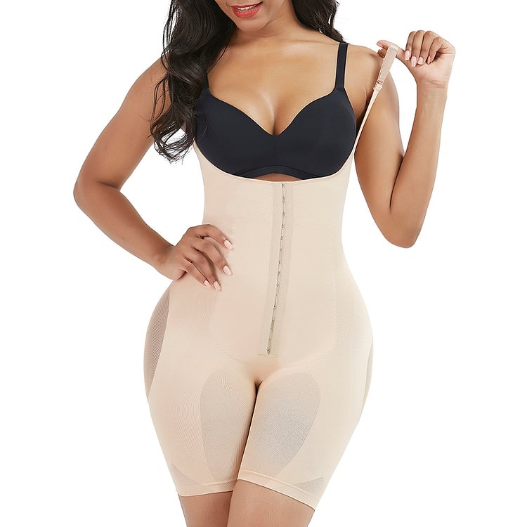 Wholesale Skin Color High Waist Full Bodysuit Body Shaper Plus Size