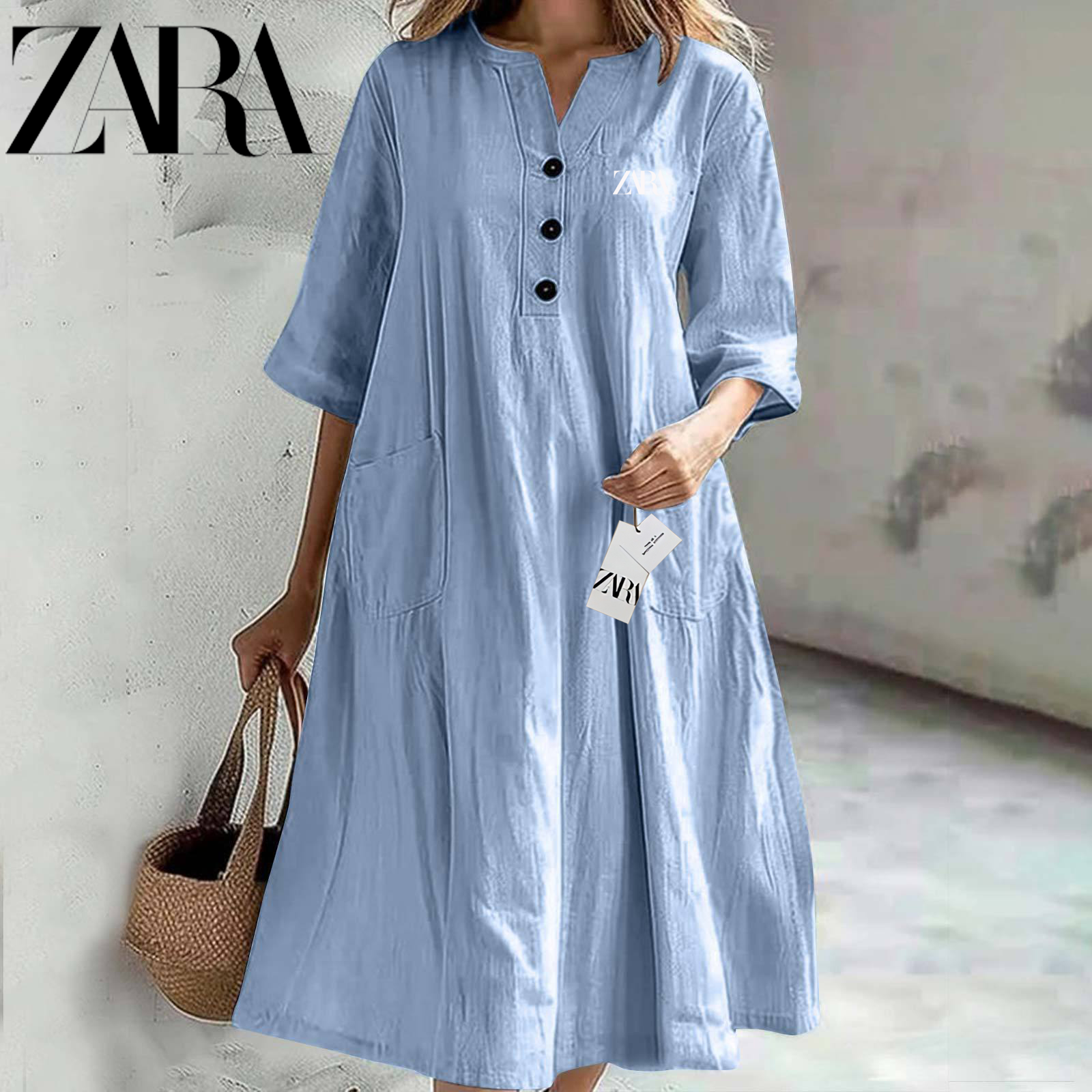 Novidade de verão ZARA – Vestido de algodão | Confortável e elegante