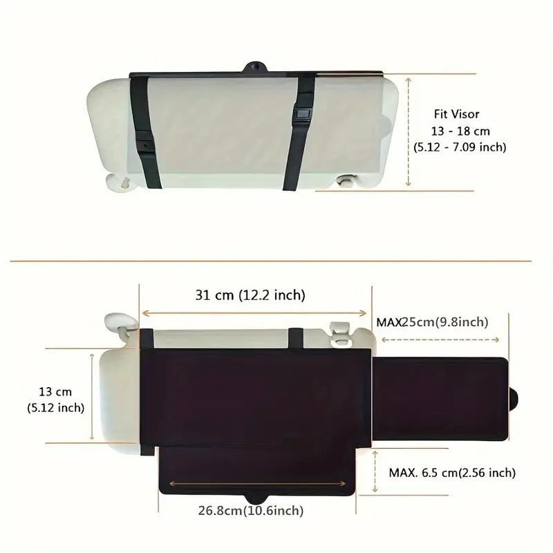 1pc car sun visor with extender front curtain shade universal fit details 2