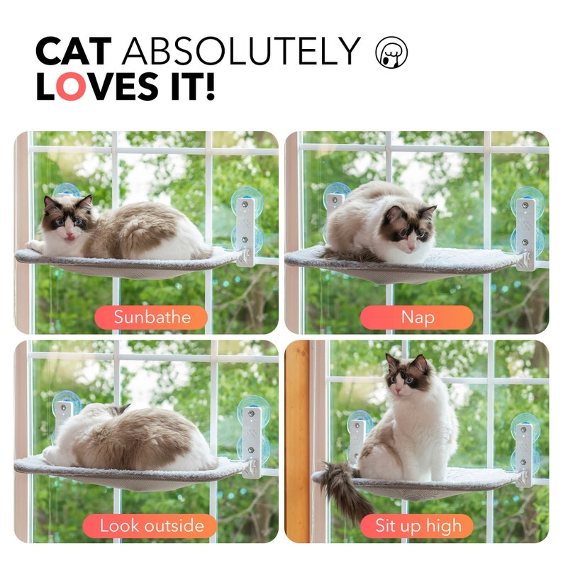 Cat Window Perch Seats Foldable Cat Hammock Window Seat image 4