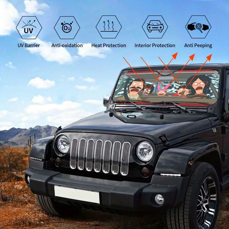 1pc car windshield sunshade front auto car windshield sun shade blocks   sun visor protector keep your vehicle cool 29 9 x 55inch details 3