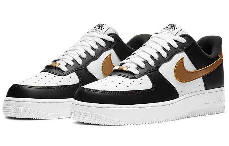 Nike Air Force 1 Low Black White Metallic Gold CZ9189-001 | eBay