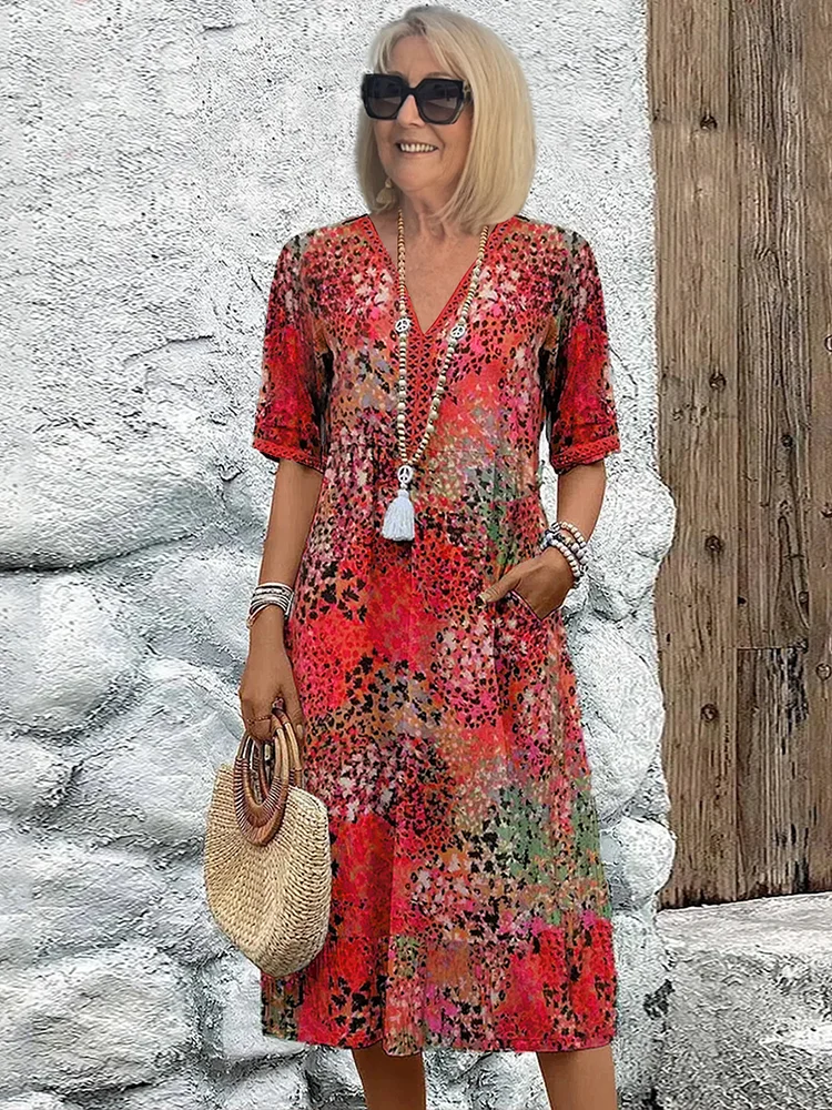 Bright midi dress