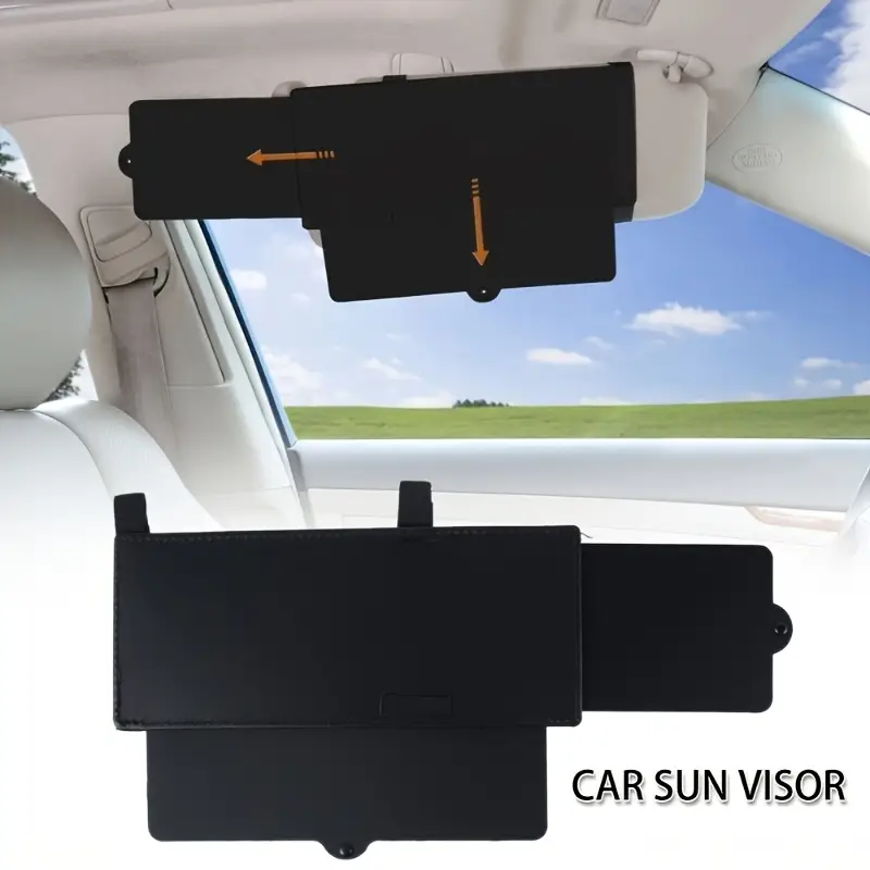 1pc car sun visor with extender front curtain shade universal fit details 0