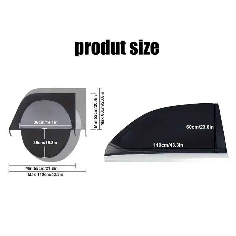 car privacy screen with zipper uv protection insect proof and breathable mesh for car windows details 4