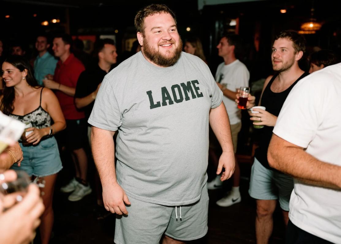 big guy's clothes with simple prints