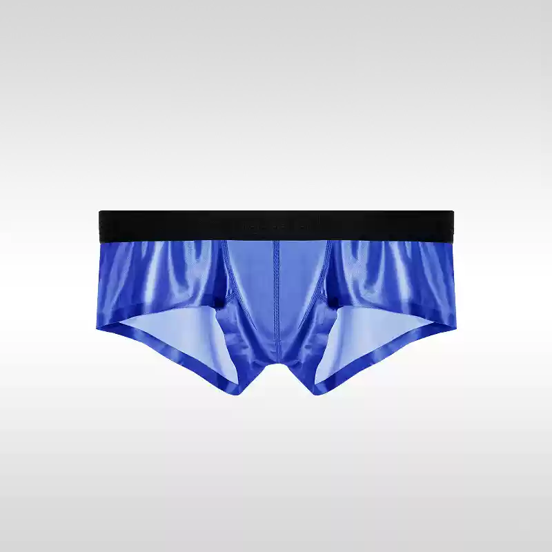 Men's Low Rise Ice Silk Breathable Satin Boxer Briefs