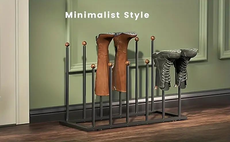 12 boot storage racks long boot storage rack shoe storage rack black boot rack 1 large iron rain boot drying rack boot and shoe storage rack independent shoe rack suitable for   room   office suitable for autumn   details 2