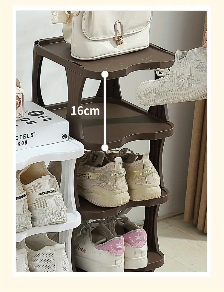 1  layer dustproof plastic shoe rack space saving storage organizer for entryway doorway rental room fits   room types details 8