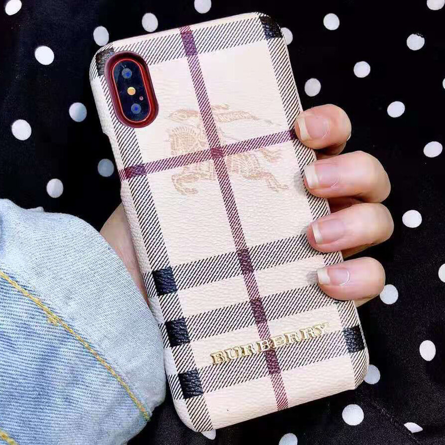 burberry iphone case yellow 11 pro xs max xr 8 plus leather hard