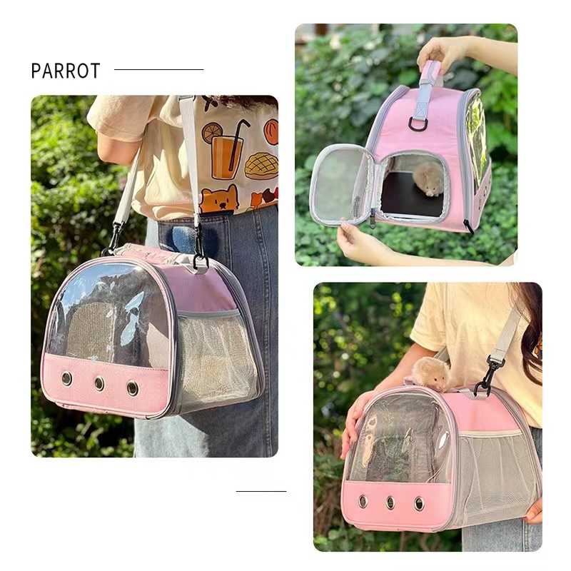 a travel bird bag for parrot, portable bird cage