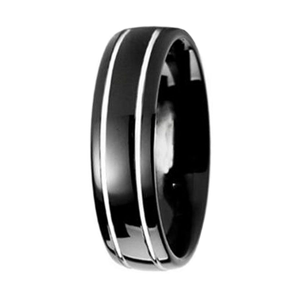 Is tungsten safe for 8MM Black Two Pinstripe Full Arc wedding rings?