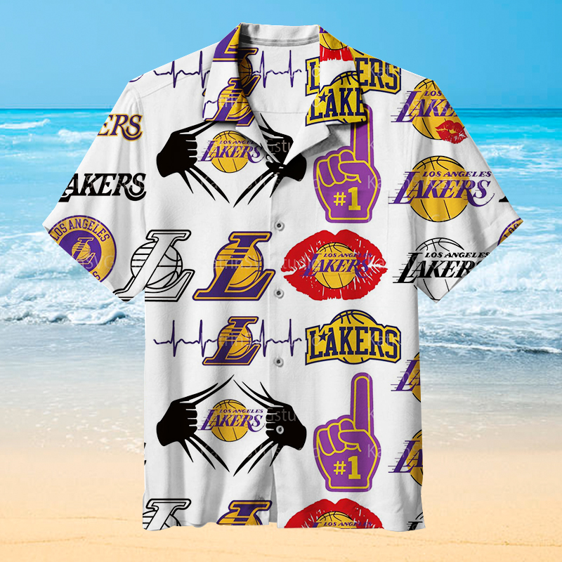 lakers hawaiian shirt