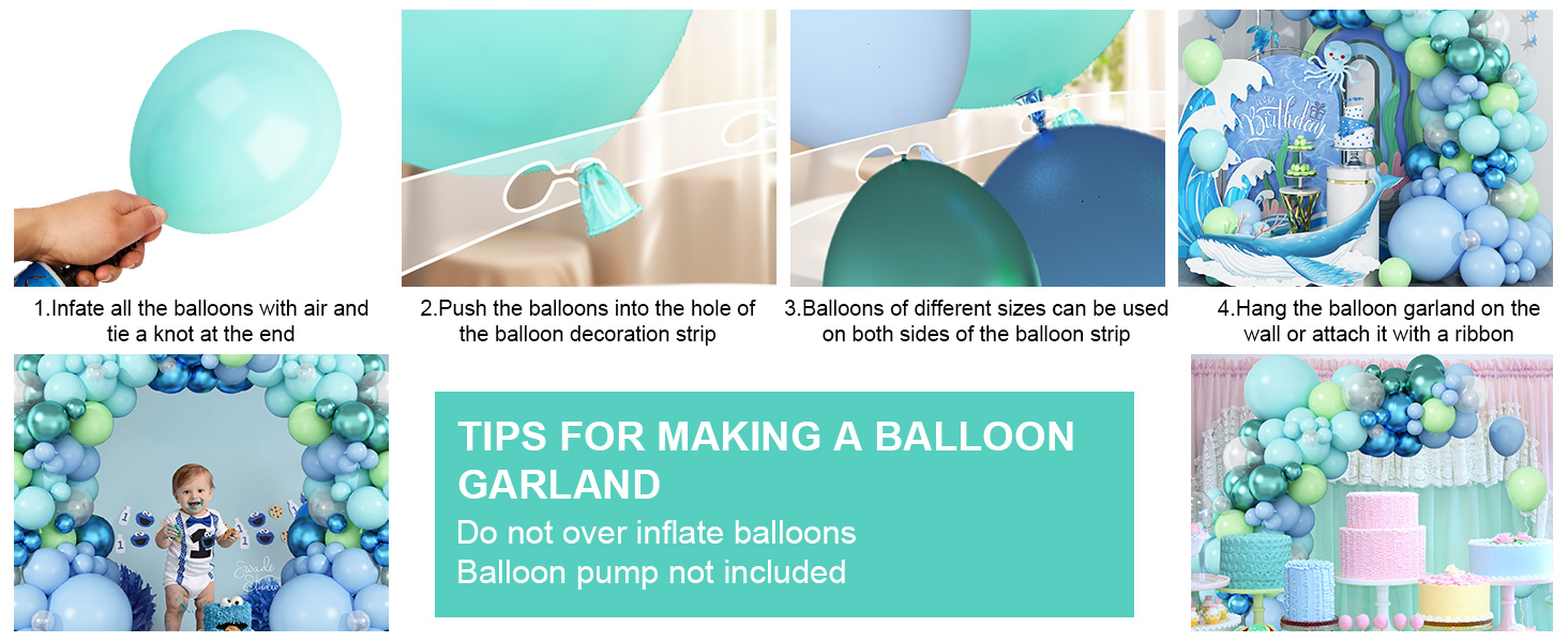 blue green balloon garland blue green balloon arch teal blue green balloon