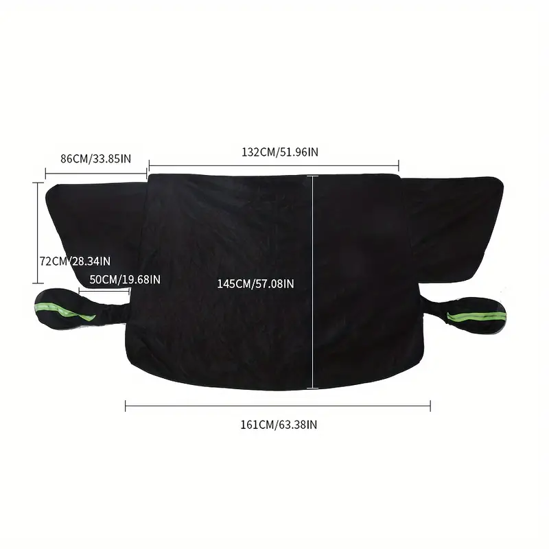 extra large thickened car sunshade snow cover front windshield protection for winter weather details 4