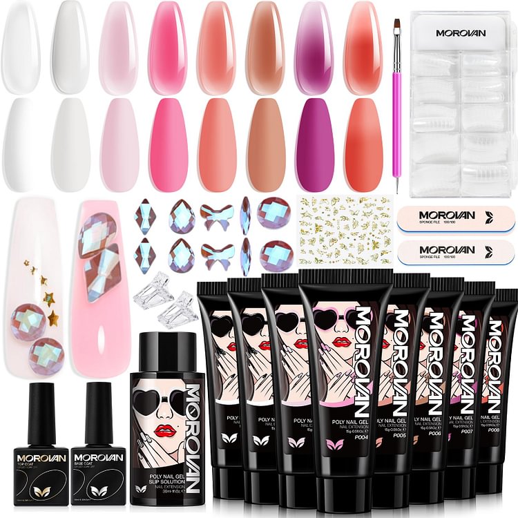 8-color poly gel starter kit