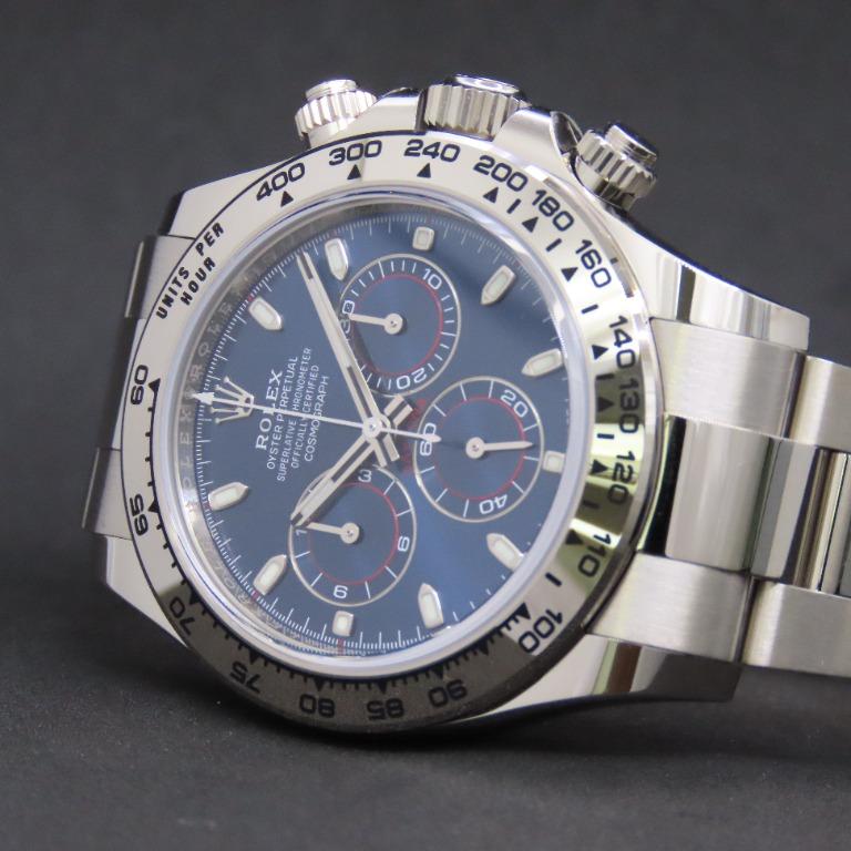 全新錶#Rolex #116509 18K白金Daytona 藍面M116509-0071 #xmascollection21, 名牌, 手錶-  Carousell