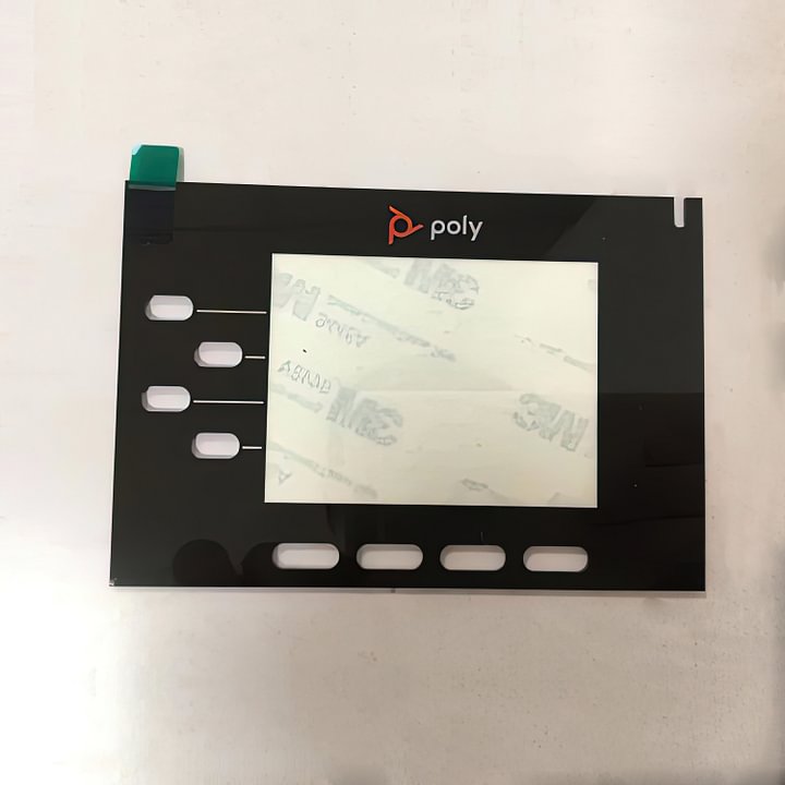 Ploycom VVX 250 clear plate with sticker backside