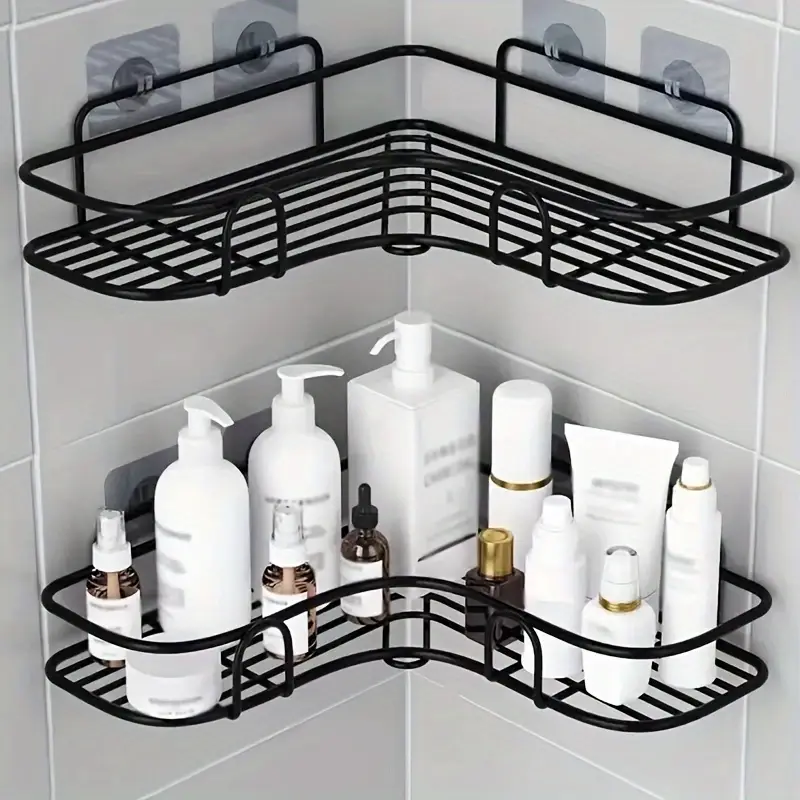 1pc bathroom shelf shower caddy rack bathroom kitchen no punching   storage rack shower shelf shampoo storage rack holder bathroom accessories details 5