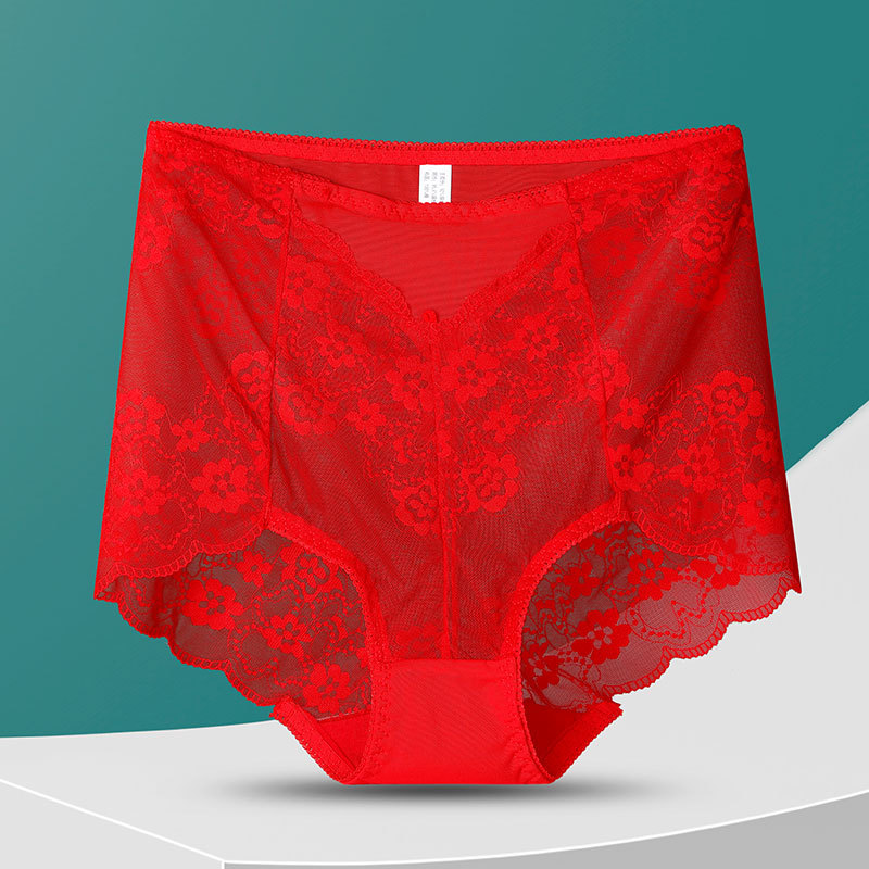 Sexy hollow lace high waist panties