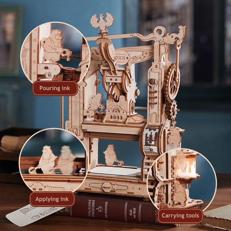 Introducing ROKR New 3D Wooden Puzzle - the Classic Printing Press