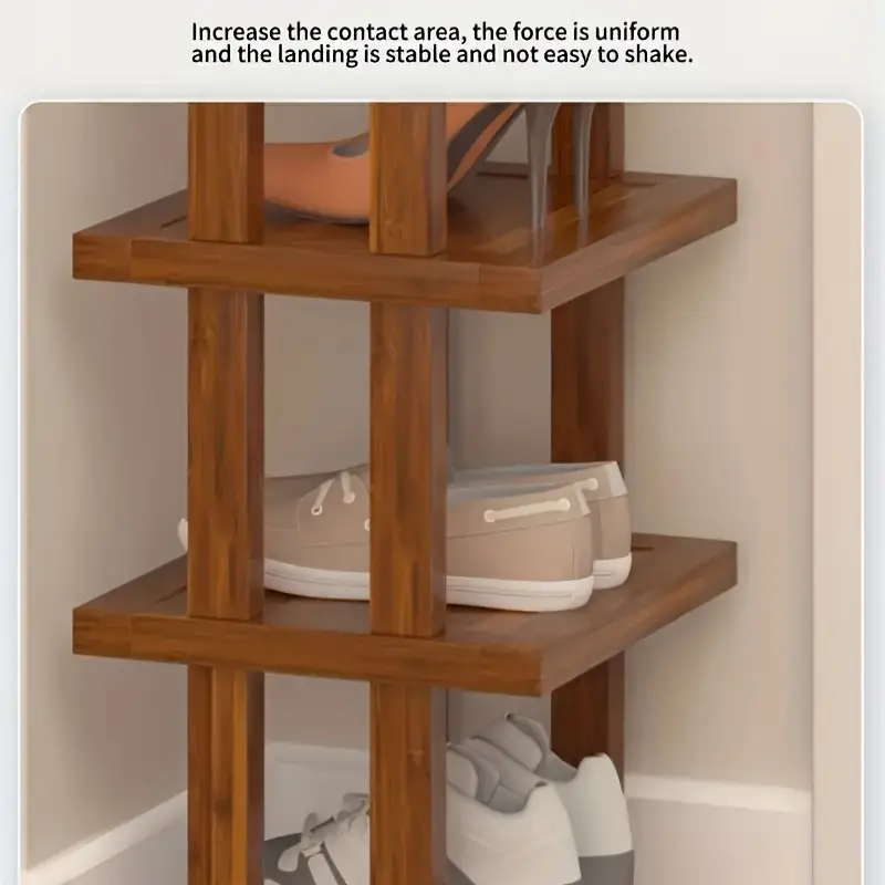 vertical bamboo shoe rack a high and narrow shoe rack manager suitable for small spaces used for bamboo shoe racks at entrances wardrobes corners and doorways details 1