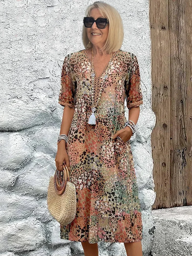 Bright midi dress