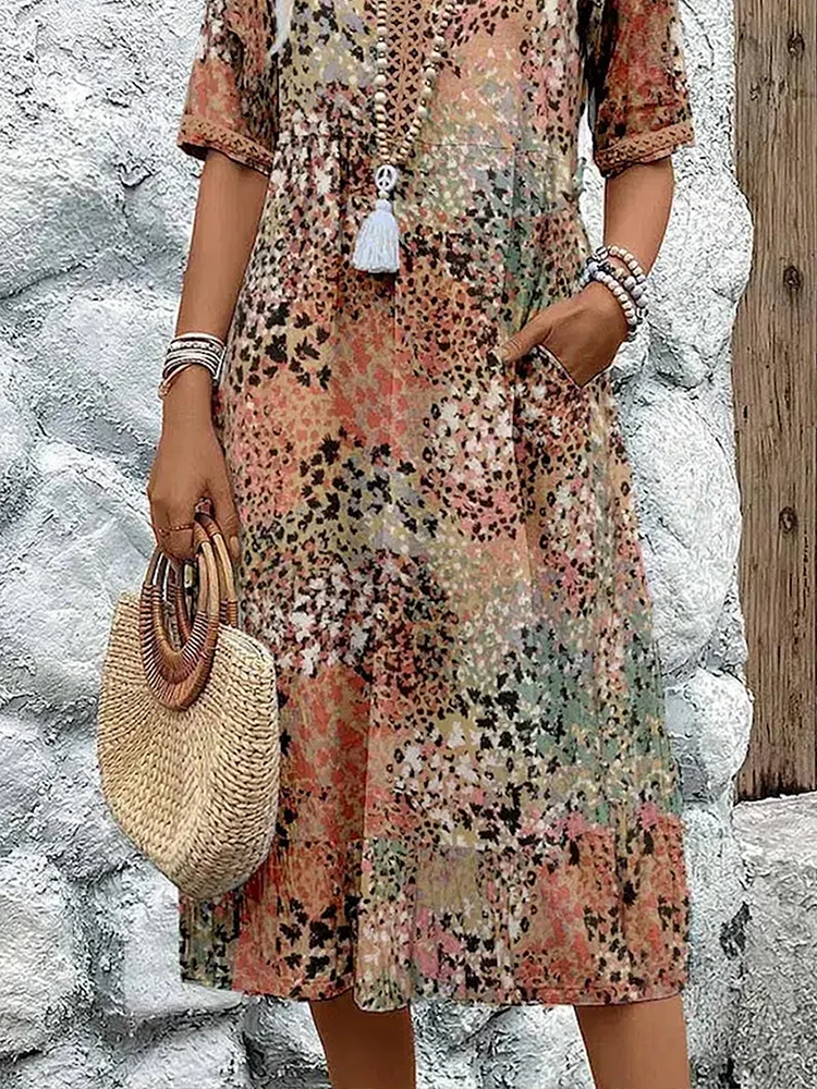 Bright midi dress