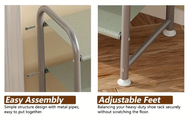   shoe rack 3 tier long storage organizer wide metal shoe shelf for closet entryway details 2