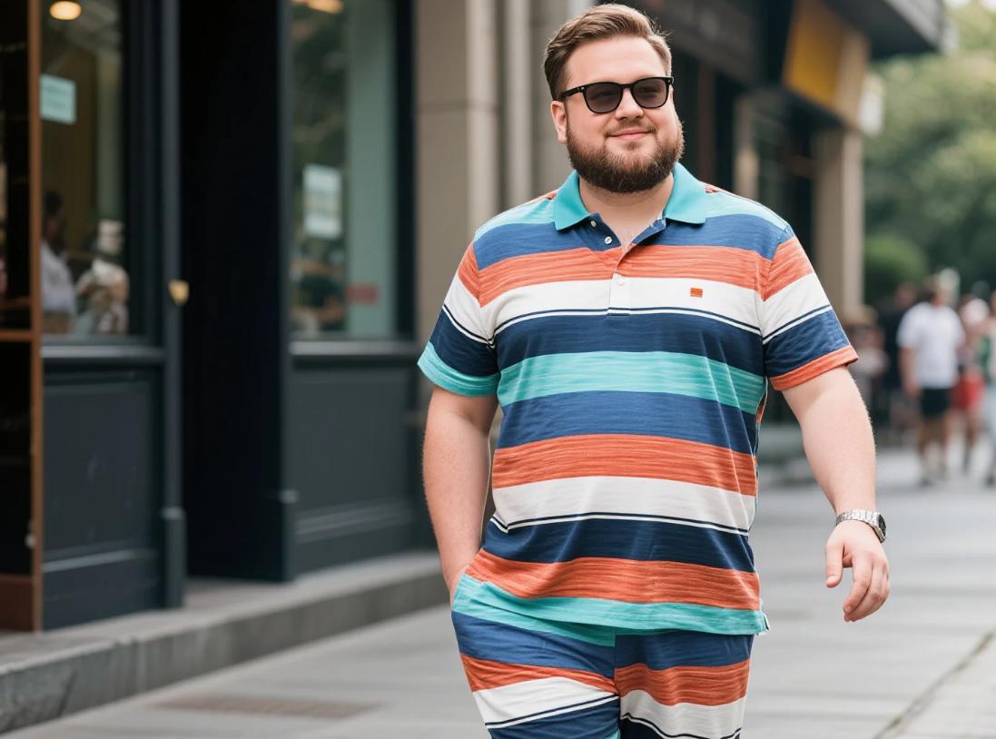 A men in stylish big and tall summer set