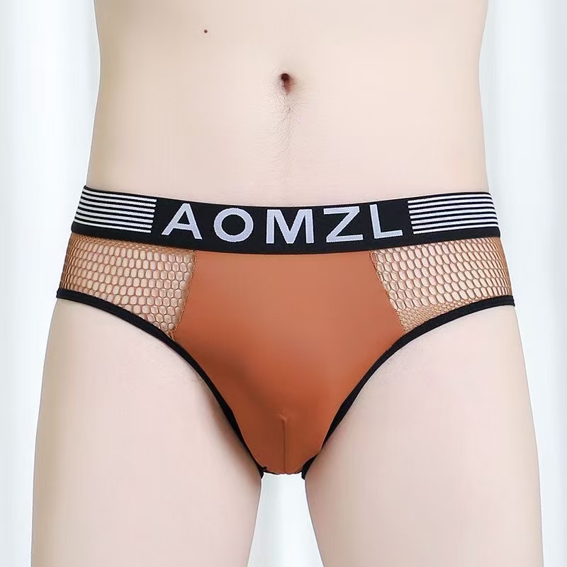 Summer Thin Ice Silk Hollow Mesh Men's Underwear
