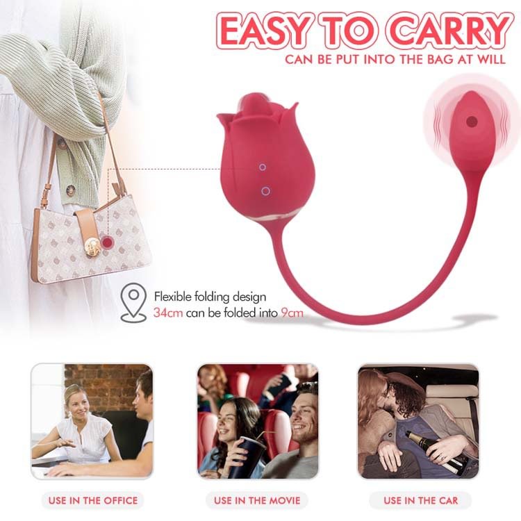 rose clit stimulator-rose vibrator with 9 frequency vibration