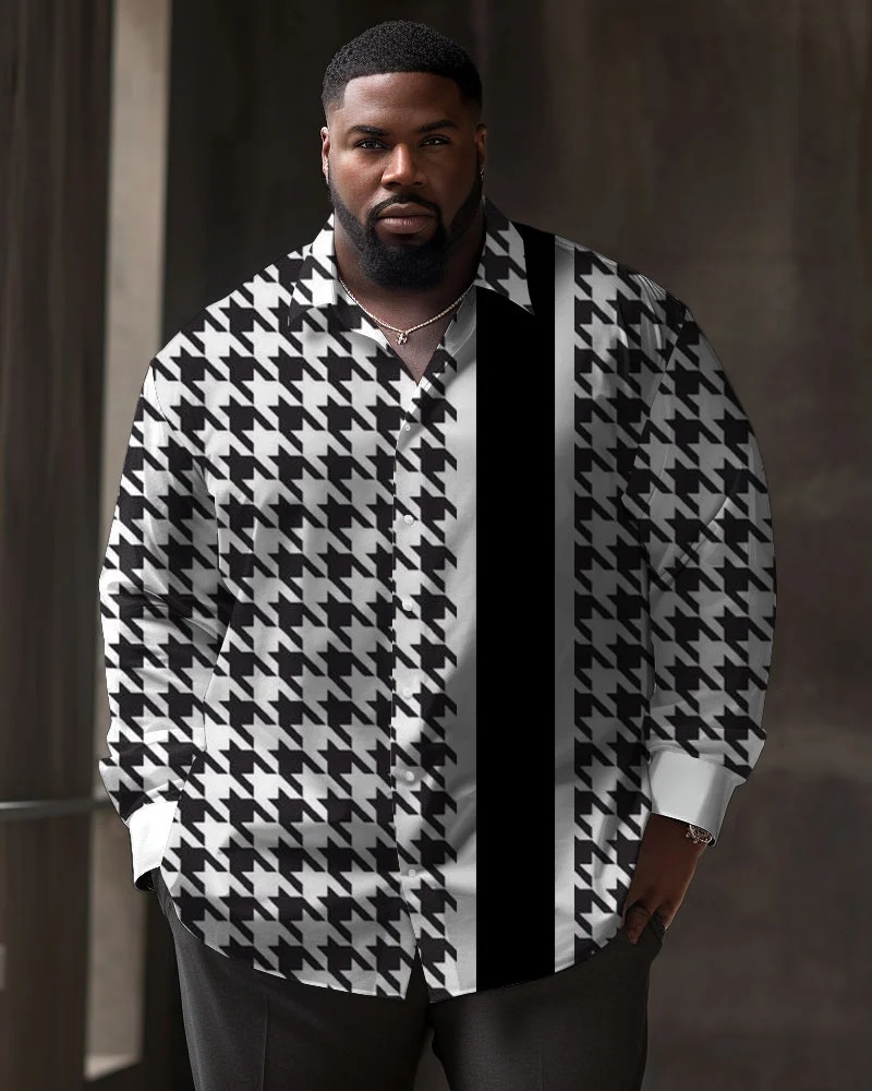 plaid style in big men's fashion